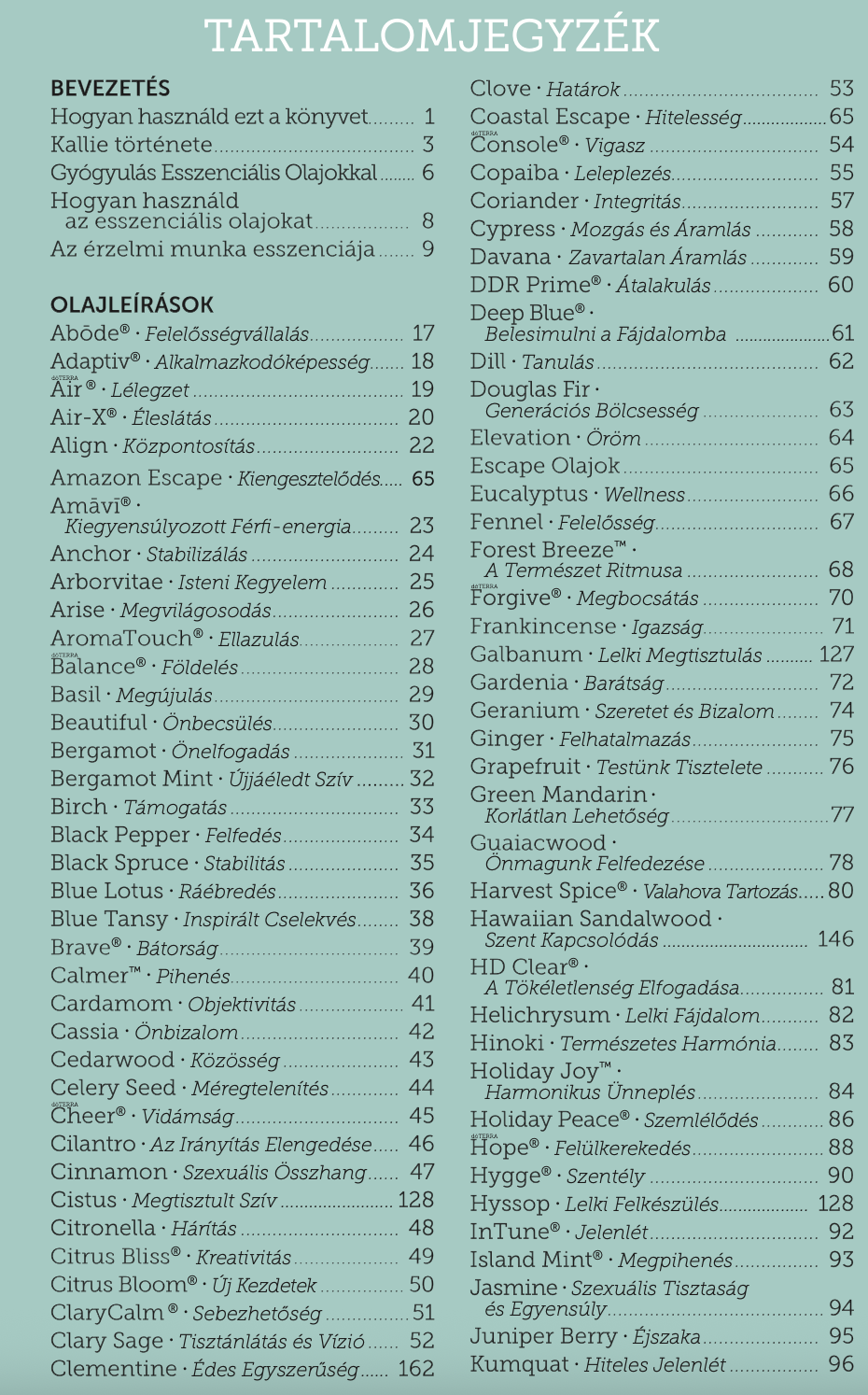 Tartalomjegyzek Esszencialis Erzelmeink 1